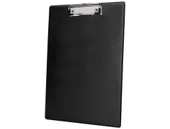 Porte-bloc q-connect din a4 plastique 50% recycle epaisseur 2,1mm coloris noir