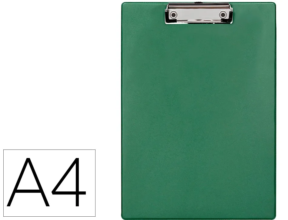Porte-bloc q-connect din a4 plastique 50% recycle epaisseur 2,1mm coloris vert olive