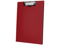 Porte-bloc q-connect miniclip superieur din a4 plastique 50% recycle epaisseur 2,1mm coloris rouge