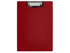 Porte-bloc q-connect miniclip superieur din a4 plastique 50% recycle epaisseur 2,1mm coloris rouge