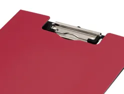 Porte-bloc q-connect miniclip superieur din a4 plastique 50% recycle epaisseur 2,1mm coloris rouge