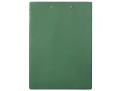 Porte-bloc q-connect miniclip superieur din a4 plastique 50% recycle epaisseur 2,1mm coloris vert olive