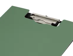 Porte-bloc q-connect miniclip superieur din a4 plastique 50% recycle epaisseur 2,1mm coloris vert olive