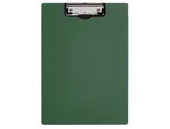 Porte-bloc q-connect miniclip superieur din a4 plastique 50% recycle epaisseur 2,1mm coloris vert olive