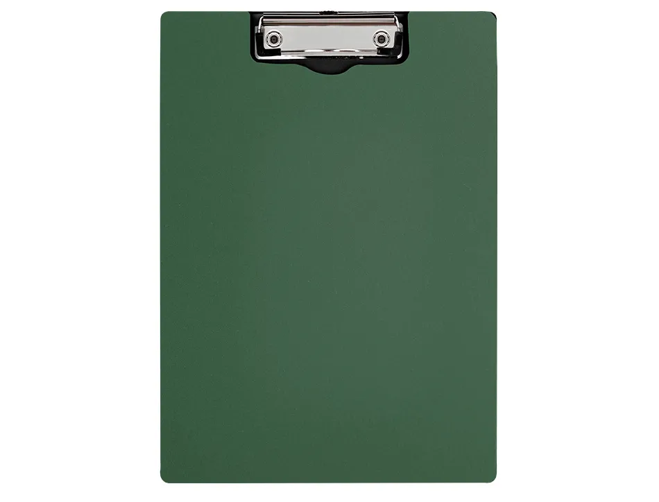 Porte-bloc q-connect miniclip superieur din a4 plastique 50% recycle epaisseur 2,1mm coloris vert olive