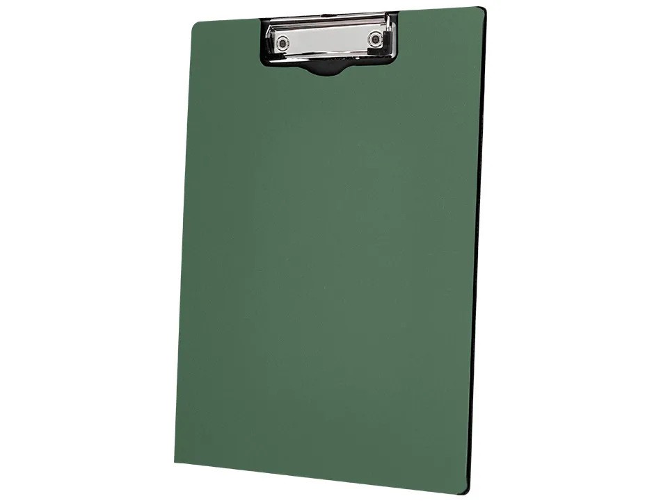 Porte-bloc q-connect miniclip superieur din a4 plastique 50% recycle epaisseur 2,1mm coloris vert olive