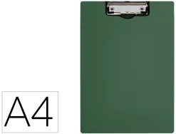 Porte-bloc q-connect miniclip superieur din a4 plastique 50% recycle epaisseur 2,1mm coloris vert olive