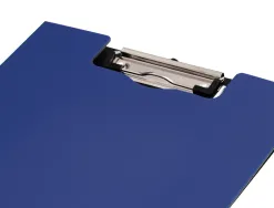 Porte-bloc q-connect miniclip superieur din a4 plastique 50% recycle epaisseur 2,1mm coloris bleu