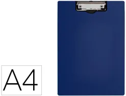 Porte-bloc q-connect miniclip superieur din a4 plastique 50% recycle epaisseur 2,1mm coloris bleu