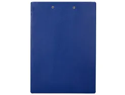 Porte-bloc q-connect miniclip superieur din a4 plastique 50% recycle epaisseur 2,1mm coloris bleu