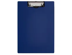 Porte-bloc q-connect miniclip superieur din a4 plastique 50% recycle epaisseur 2,1mm coloris bleu