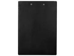 Porte-bloc q-connect miniclip superieur din a4 plastique 50% recycle epaisseur 2,1mm coloris noir