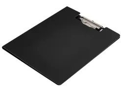 Porte-bloc q-connect miniclip superieur din a4 plastique 50% recycle epaisseur 2,1mm coloris noir