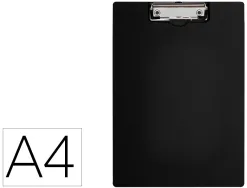 Porte-bloc q-connect miniclip superieur din a4 plastique 50% recycle epaisseur 2,1mm coloris noir