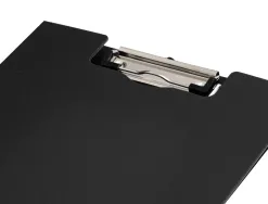 Porte-bloc q-connect miniclip superieur din a4 plastique 50% recycle epaisseur 2,1mm coloris noir