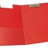Porte-bloc q-connect plastique épaisseur 3mm a4 210x297mm porte-stylo pince coloris rouge