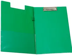 Porte-bloc q-connect plastique épaisseur 3mm a4 210x297mm porte-stylo pince coloris vert