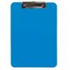 Porte-bloc q-connect plastique rigide epaisseur 2,5mm a4 210x297mm pince metallique coloris bleu ciel