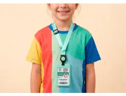 Porte-cartes avery avec enrouleur et tour de cou recycle ajustable coloris vert