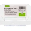 Porte-cartes de visite q-connect méthacrylate présentoir capacité 50/60 cartes 96x35x50mm coloris transparent