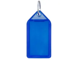 Porte-cles q-connect porte-etiquette premium coloris bleu boite 40 unites