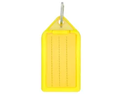 Porte-cles q-connect porte-etiquette premium coloris jaune boite 40 unites