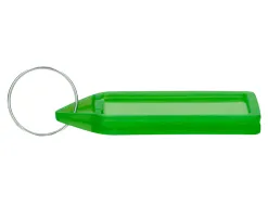 Porte-cles q-connect porte-etiquette premium coloris vert boite 40 unites
