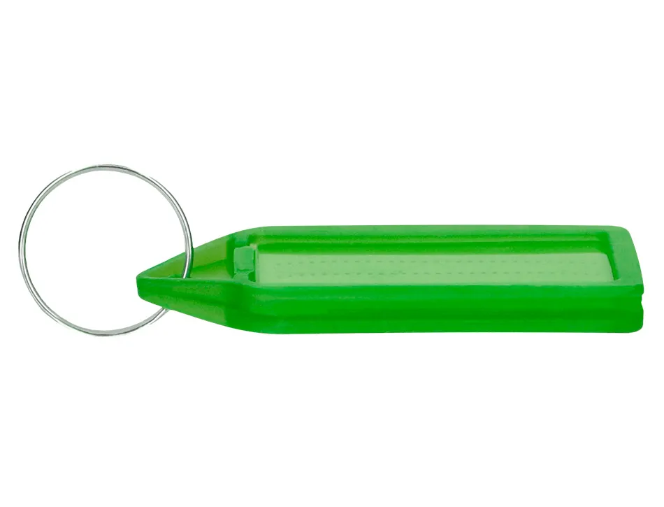 Porte-cles q-connect porte-etiquette premium coloris vert boite 40 unites