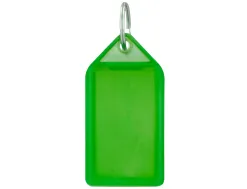 Porte-cles q-connect porte-etiquette premium coloris vert boite 40 unites