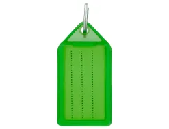 Porte-cles q-connect porte-etiquette premium coloris vert boite 40 unites