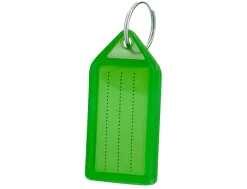 Porte-cles q-connect porte-etiquette premium coloris vert boite 40 unites