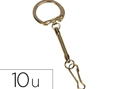 Porte-clés mousqueton sachet 10 unités