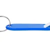 Porte-clés q-connect porte-étiquette plastique 50x22mm coloris bleu présentoir 100 unités