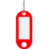 Porte-clés q-connect porte-étiquette plastique 50x22mm coloris rouge présentoir 100 unités