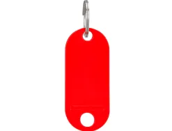 Porte-clés q-connect porte-étiquette plastique 50x22mm coloris rouge présentoir 100 unités