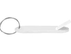 Porte-clés q-connect porte-étiquette plastique 50x22mm coloris blanc présentoir 100 unités