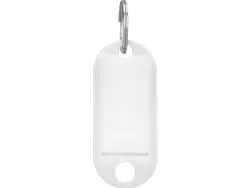 Porte-clés q-connect porte-étiquette plastique 50x22mm coloris blanc présentoir 100 unités
