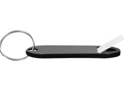 Porte-clés q-connect porte-étiquette plastique 50x22mm coloris noir présentoir 100 unités
