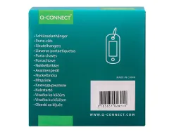 Porte-clés q-connect porte-étiquette plastique 50x22mm coloris noir présentoir 100 unités