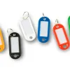 Porte-clés q-connect porte-étiquette plastique 50x22mm 5 coloris assortis présentoir 100 unités