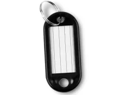 Porte-clés q-connect porte-étiquette plastique 50x22mm 5 coloris assortis présentoir 100 unités