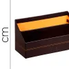 Porte-courrier rhodiarama 2 compartiments en simil cuir noir velout 25x10x14cm