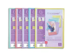 Porte-documents exacompta kreacover a4 polypropylene 60vues assortiment pastel