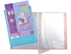 Porte-documents exacompta kreacover a4 polypropylen 80vues assortiment pastel