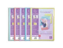 Porte-documents exacompta kreacover a4 polypropylen 80vues assortiment pastel