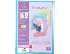 Porte-documents exacompta kreacover a4 polypropylen 80vues assortiment pastel