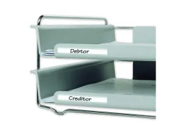 Porte-etiquette tarifold adhesif personnalisable 150x20mm coloris transparent sachet 10 unites