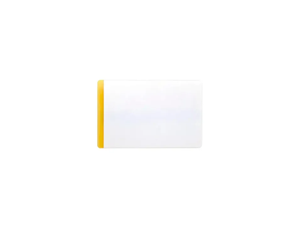 Porte-etiquette tarifold magnetique plastifiable a froid 66x100mm coloris jaune sachet 50 unites