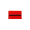 Porte-etiquette tarifold magnetique plastifiable a froid 66x100mm coloris rouge sachet 50 unites