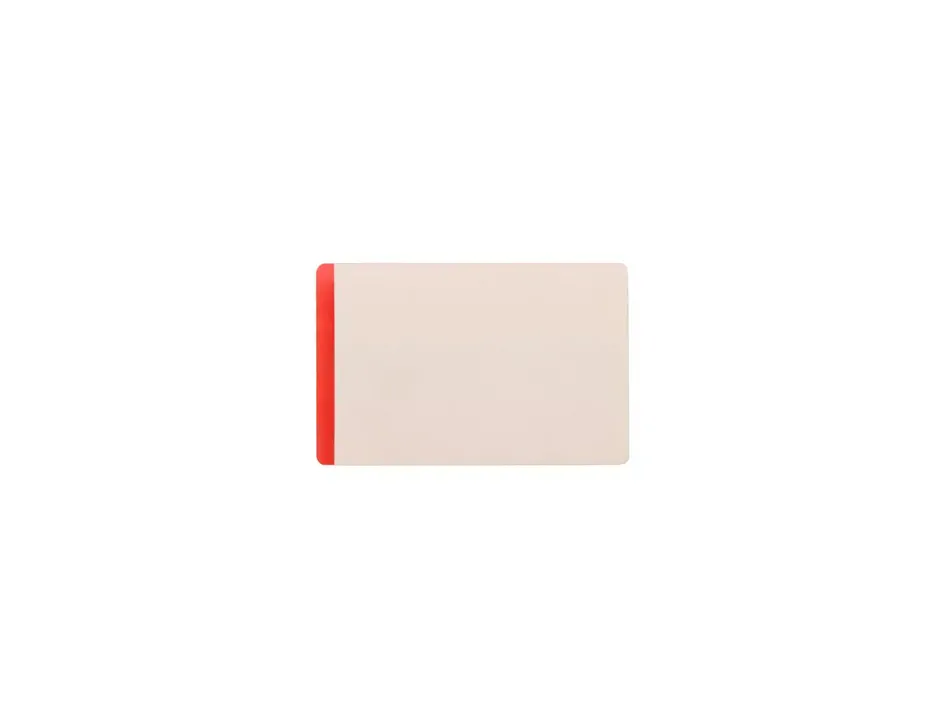 Porte-etiquette tarifold magnetique plastifiable a froid 66x100mm coloris rouge sachet 50 unites
